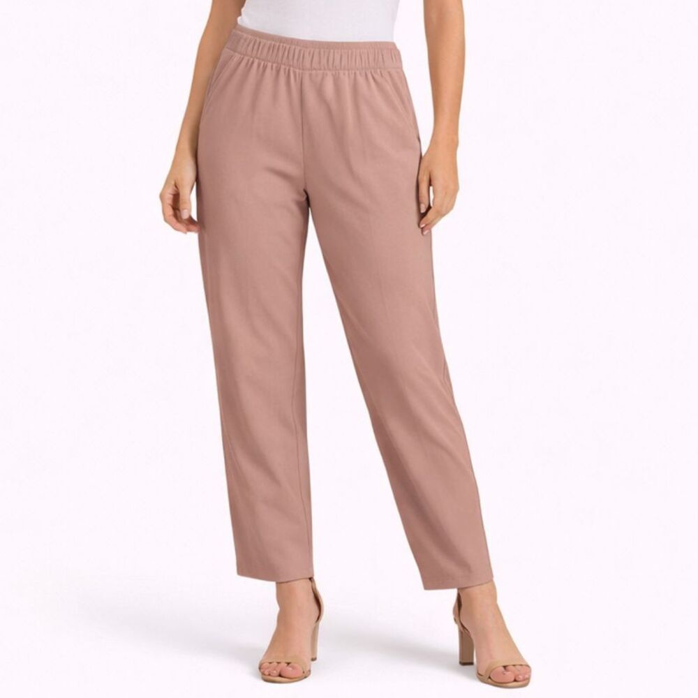 Babaton Pull-on Elastic Waist Comfort Pants Taupe M